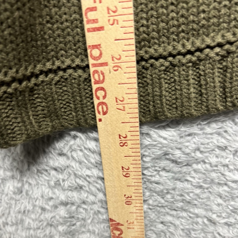 Harper Sweater‎ Cardigan Womens Large Olive Green Open Front Relaxed Francesca - Picture 12 of 12
